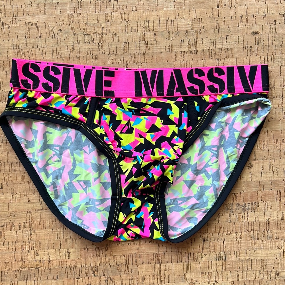 Mens Andrew Christian Massive print briefs